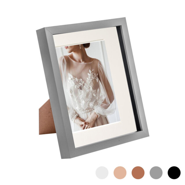 "Nicola Spring - 3D Box Photo Frame - 8 x 10"" with 5 x 7"" Mount"