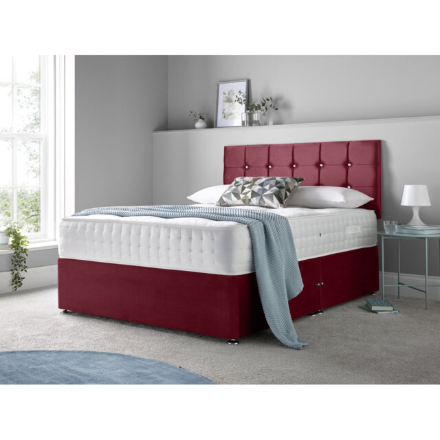 Adarah Upholstered Divan Bed with Mattress
