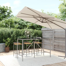 Leithan Rectangular Outdoor Bar Table , 180cm cm W 70cm cm D