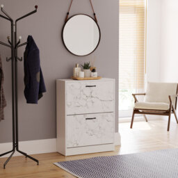 Drawer Flip Down Shoe Storage Free Standing Cabinet For Hallway