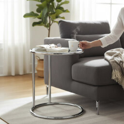 Augu Glass Top C Table End Table
