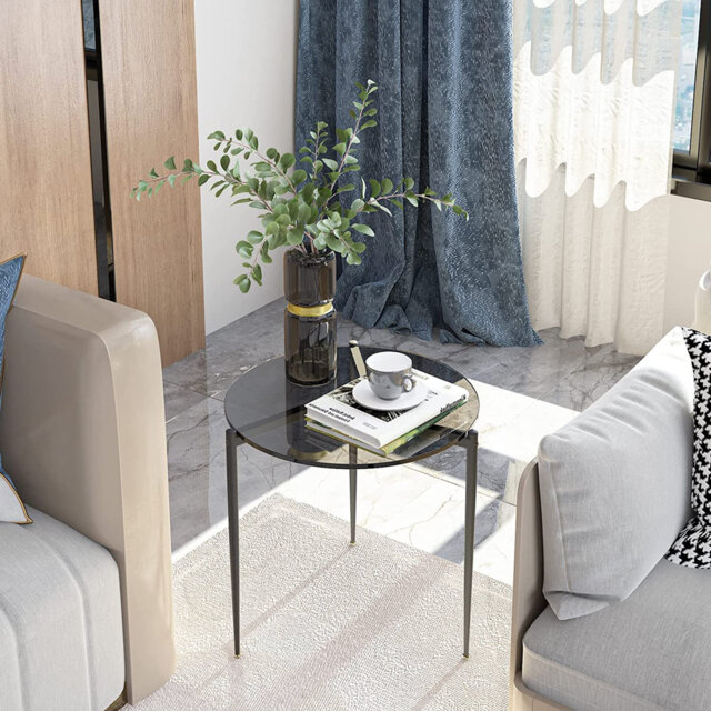 Jaiquez Glass Top End Table