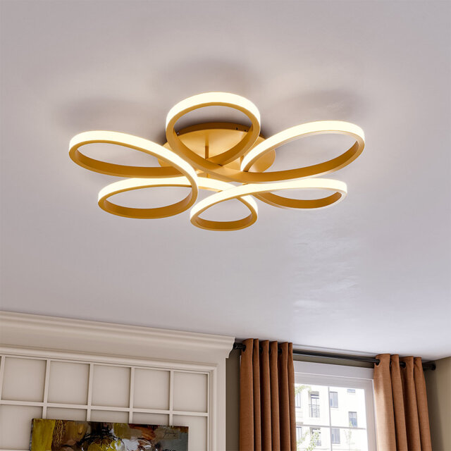 Innsbrook Modern Acrylic Light-adjusted Petal Ceiling Light 1-Light Semi Flush Mount Light