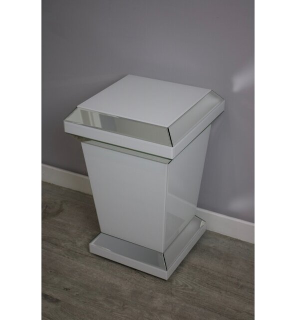 Armiead Glass Top Block End Table