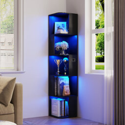 164.6 cm H x 35 cm W Corner Bookcase
