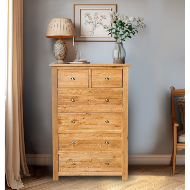Ellis Solid Wood 83cm W 6 - Drawer Chest of Drawers