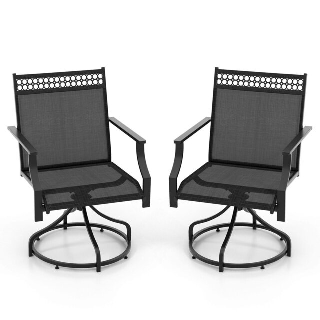 Abimael Swivel Patio Dining Armchair