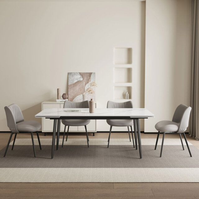 Modern Extendable Table for Indoors and Out - 159-239cm, Durability Meets Design - For Kitchen, Dining Room, Patio & Garden for 4-10 People Fast Dispa