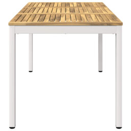 Acacia Metal Base Dining Table
