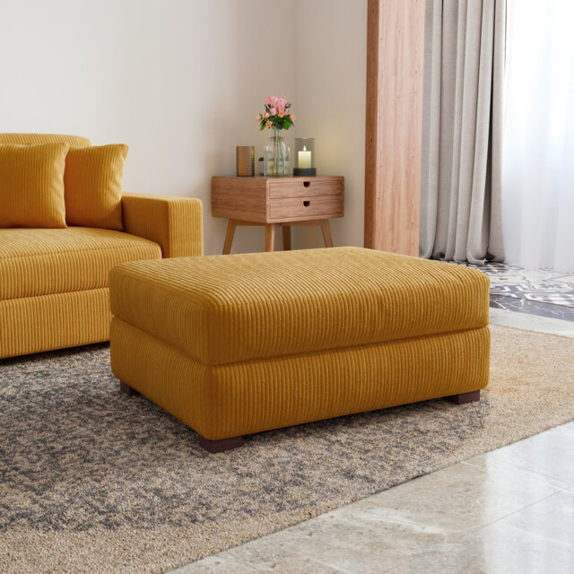 105.9cm Wide Square Solid Colour Standard Ottoman
