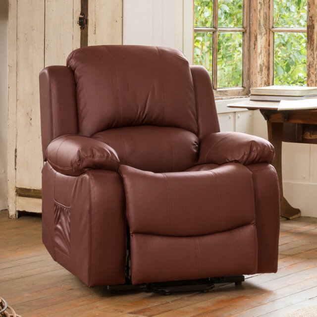 Marisela 92cm Wide Faux Leather Standard Recliner