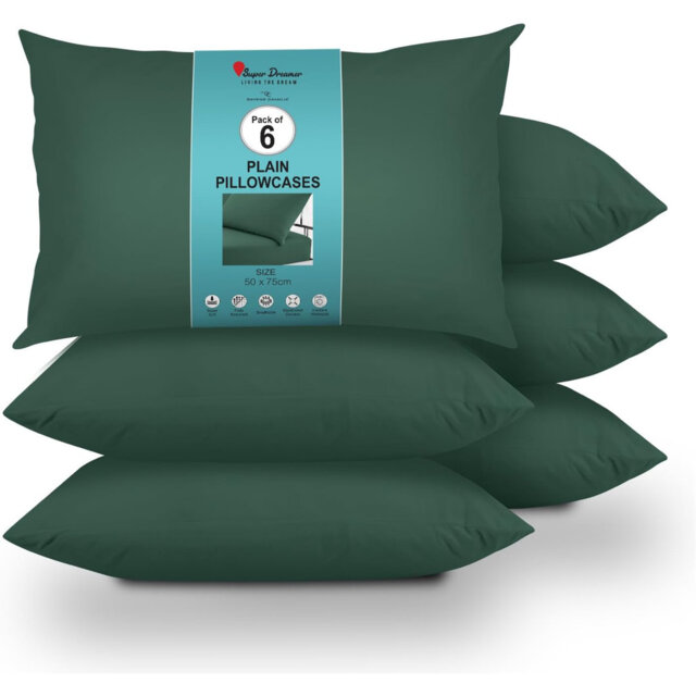 Premium Pack of 6 Microfiber Pillowcases - Soft, Durable & Breathable Bedding for a Restful Nightâs Sleep