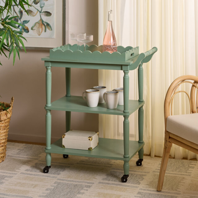 Wood Bar Cart