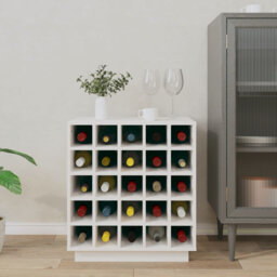 Tyrel 25 Bottle Solid Wood Floor Wine Bottle & Glass Rack