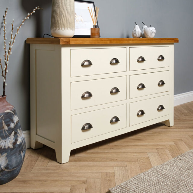 Lucille 6 Drawer 128Cm W Chest of Drawers