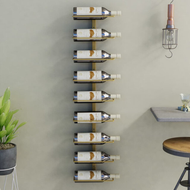 9 Bottle Wall Mounted Wine Rack