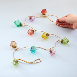 Mirai Pendent Coloured Recycled Glass Bauble Garland