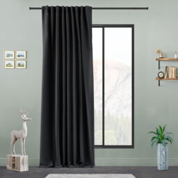 Extra Long & Extra Wide Faux Linen Decorative Curtain Single Panel