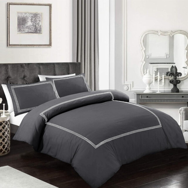 Cotton Blend Duvet Cover Set with Pillowcases Included