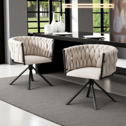 Authneil Velvet Metal Armchair