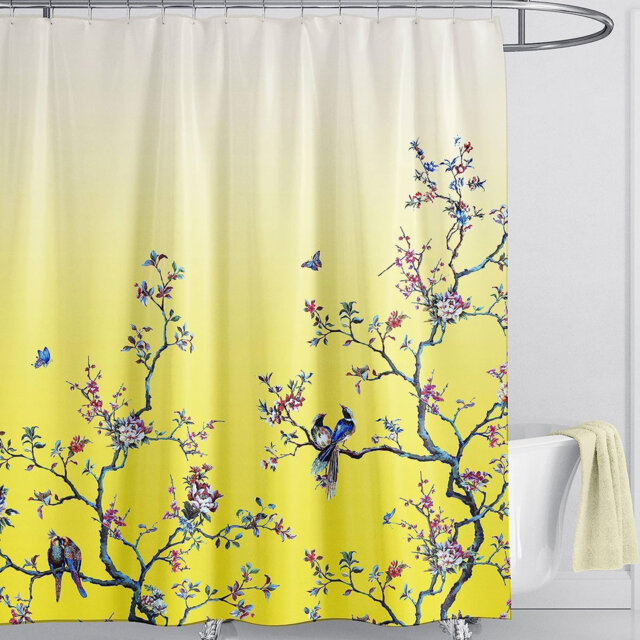 Floral Polyester Shower Curtain