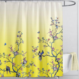 Floral Polyester Shower Curtain