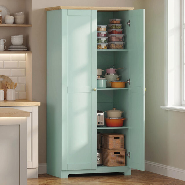HOMCOM 172cm Wooden Storage Cabinet Cupboard With 4 Shelves