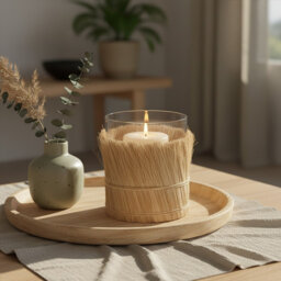 Glass Tabletop Tealight Holder