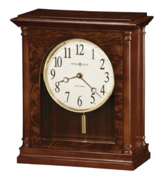 Traditional Analogue Cherry Wood Quartz Movement / Crystal Tabletop Clock in Americana Cherry