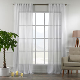 Extra Long & Extra Wide Chiffon Faux Silk Crep Single Panel Curtain