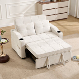 2 Seater Linen Sofa Bed