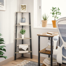Baynes 125cm H x 45cm W Iron Corner Bookcase