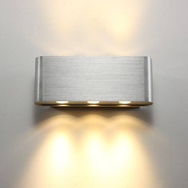 UltraBeam 6 Watt LED Brushed Aluminium Up and Down Indoor LED Wall Light