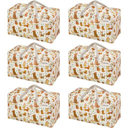 6 Pack Moving Bags And Large Christmas Decoration Storage Bins With Lids. Alternative To Moving Boxes, Packing Supplies For College. Heavy Duty Totes