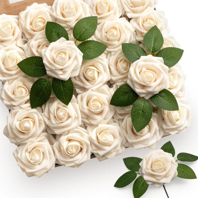 50Pcs Roses Artificial Flowers