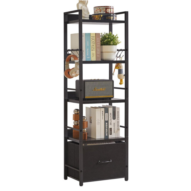 136cm H x 39cm W Metal Bookcase