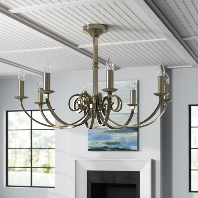 Ameche 8 - Light Candle Style Chandelier