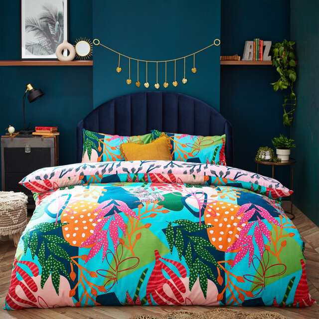 Cotton Blend Floral Duvet Cover Set with Pillowcases Included