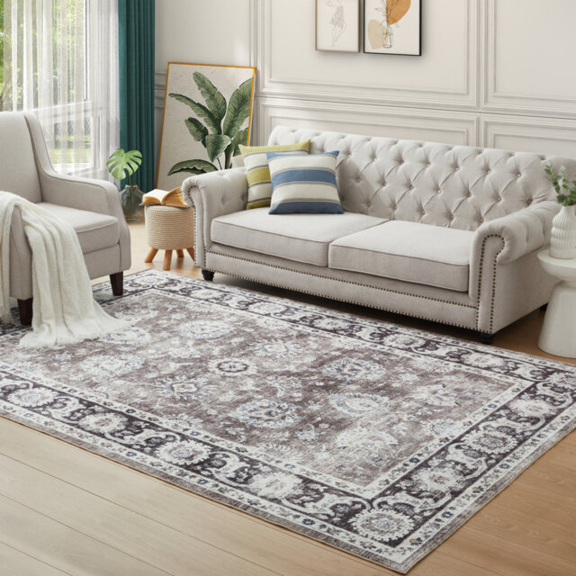Delrose Large Non-Slip Area Rugs for High-Traffic Spaces – Durable & Stylish