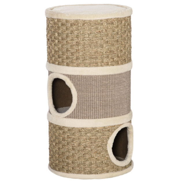 Cat Scratching Barrel Kitten Tree Tower for Indoor Cats Soft Plush