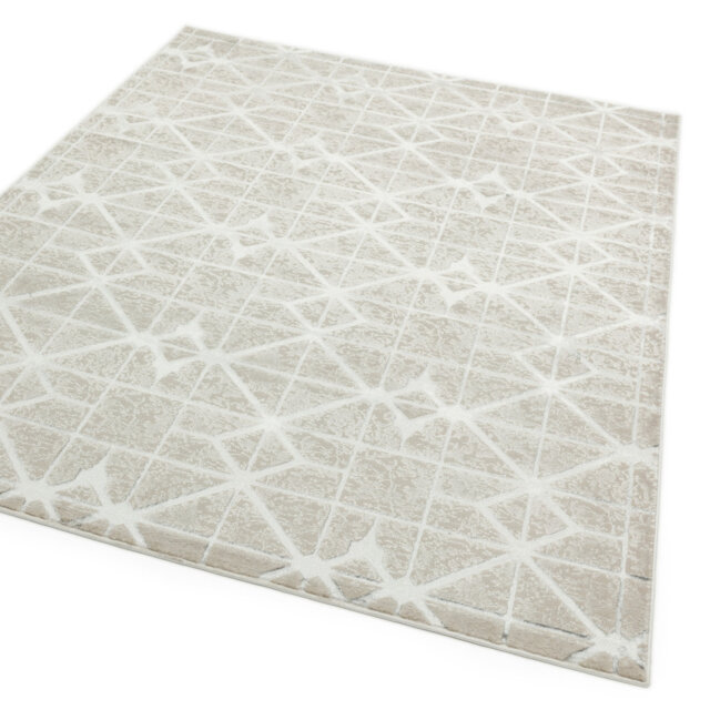 Aurora AU11 Lattice Metallic Silver Area Rug