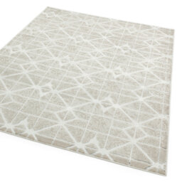 Aurora AU11 Lattice Metallic Silver Area Rug