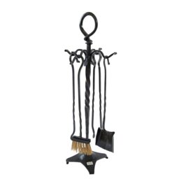 Tiberius Iron Fireplace Tool Set