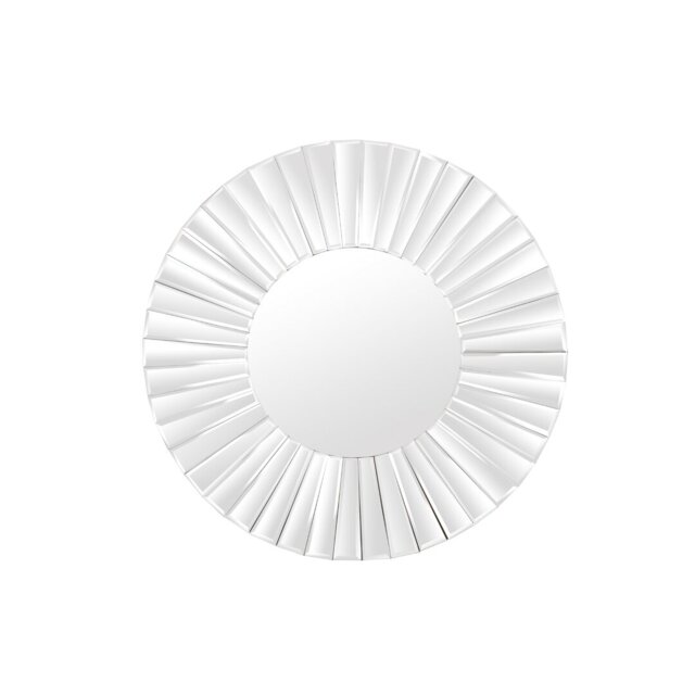 Round Glass Framed Wall Mounted Accent Mirror in Black