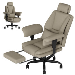 Submi Heavy Duty Office Chair 200KG, Big and Tall Desk Chair, Executive Ergonomic Office Chair with Footrest & Lumbar Support, High Back Computer Gami