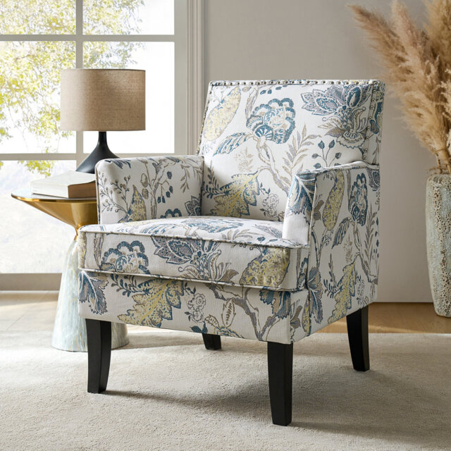 Fionc Lathan 70cm W Framhouse Armchair with Nail Head Trim