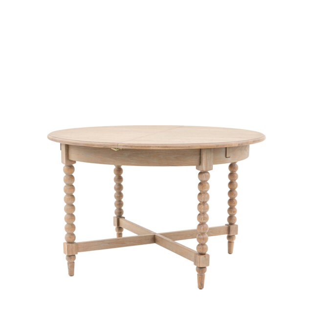 Veun Extendable Oak Round Dining Table