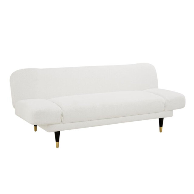Silas Green Velvet Fabric Sofa Bed With Adjustable Armrests