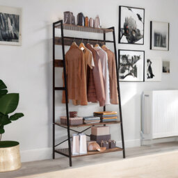 Industrial Hall Tree Coat Rack Stand With 2 Shelves And 8 Hooks