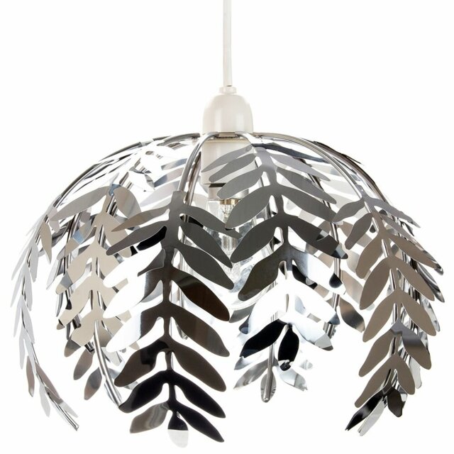 Traditional Fern Leaf Design Ceiling Pendant Light Shade in Shiny Finish